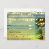 Destination Wedding RSVP briefkaarten (Voorkant / Achterkant)