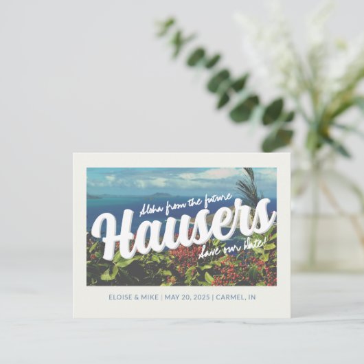 Destination Wedding Sla de datum op - Briefkaart S (Staand voorkant)