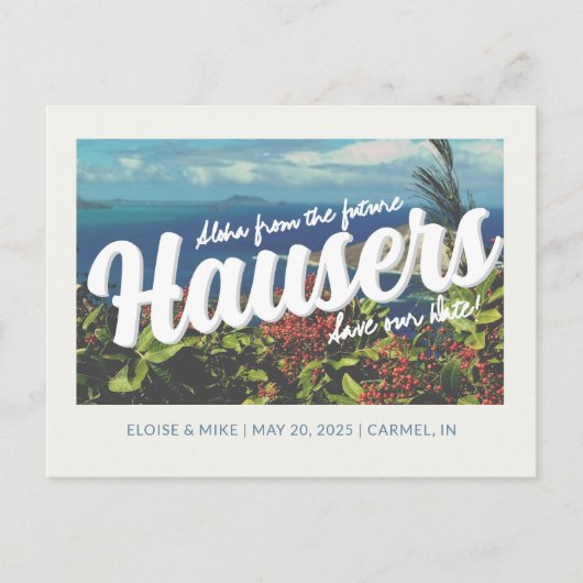 Destination Wedding Sla de datum op - Briefkaart S (Voorkant)