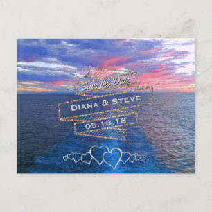 Destination Wedding Sla de datum op   tropische oc Aankondigingskaart