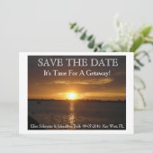 Destination Wedding slaat de datum op. Save The Date (Staand voorkant)