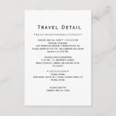 Destination Wedding Travel Details Kaart (Voorkant)
