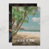 Destination Wedding Tropical Beach Save the Date  (Voorkant / Achterkant)