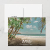 Destination Wedding Tropical Beach Save the Date  Aankondigingskaart (Voorkant / Achterkant)