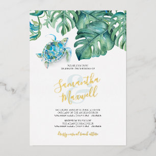 Destination Wedding Uitnodigingen Zeeen schildpa