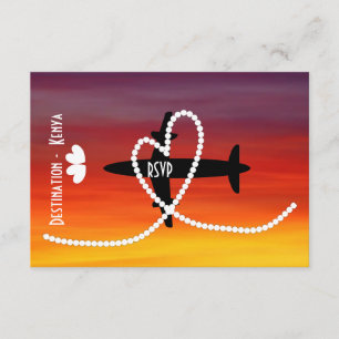 Destination Weddings Awide Kenya RSVP Kaart