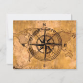 Destinations - Compass Rose et carte du monde (Devant)