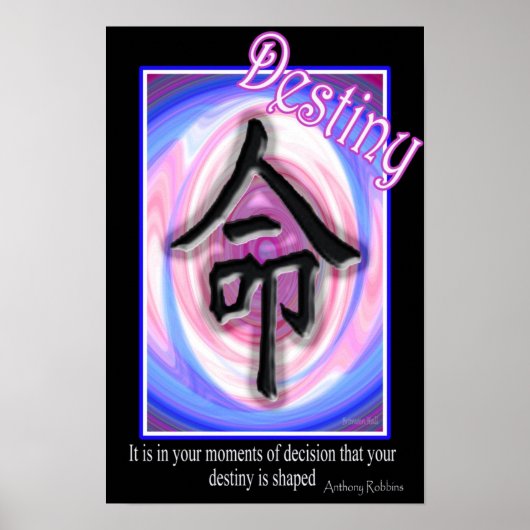 Destiny - Chinees symbool Poster (Voorkant)