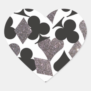 Destiny Las Vegas Heart Sticker Faux Parties scint