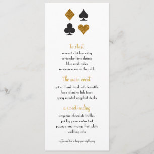 Destiny Las Vegas Mariage Menu Faux Gold Parties s