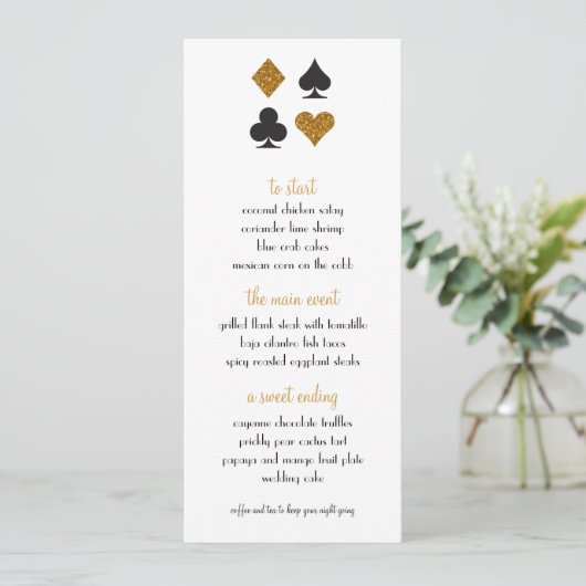 Destiny Las Vegas Mariage Menu Faux Gold Parties s (Debout devant)
