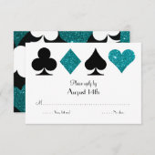 Destiny Las Vegas Mariage RSVP Parties scintillant (Devant / Derrière)