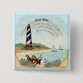 Destiny Lighthouse Vierkante Button 5,1 Cm (Voorkant)