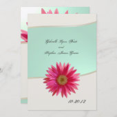 Destiny Pink Gerbera Kaart (Voorkant / Achterkant)