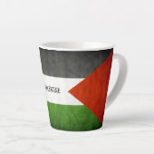 Destitué Grunge Palestine Drapeau Latte Mug (Angle droit)