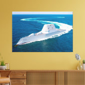 DESTROYER MET GIDDELDE MISSIE - DDG-1000 40x60 Canvas Afdruk (Insitu (Woonkamer))