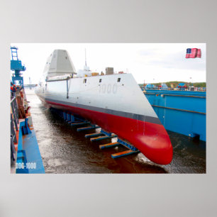 DESTROYER MET GIDDELDE MISSIE - DDG-1000 POSTER