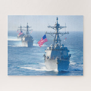 DESTROYER MET GIDDELDE MISSIE - DDG-102 (16x20 INC Legpuzzel