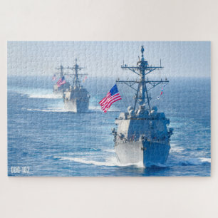 DESTROYER MET GIDDELDE MISSIE - DDG-102 (20x30 INC Legpuzzel
