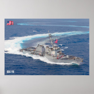 DESTROYER MET GIDDELDE MISSIE - DDG-110 POSTER