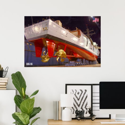 DESTROYER MET GIDDELDE MISSIE - DDG-96 POSTER (Thuiskantoor)
