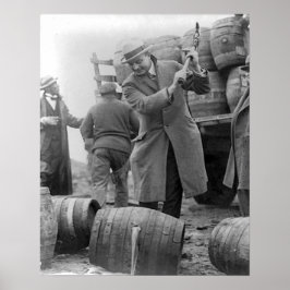 Destroying Kegs of Beer, 1924. foto Poster