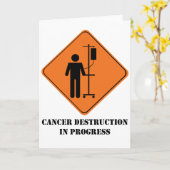 Destruction du cancer en cours Carte de voeux (Fleur jaune)