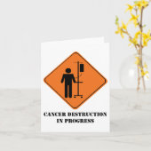 Destruction du cancer en cours carte pour notes (Fleur jaune)