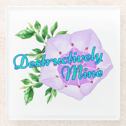 Destructively Mine Glazen Onderzetter (Voorkant)