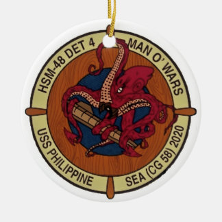 Det 4 Kerstmis op Zee Keramisch Ornament