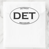 DET - Detroit, Michigan Ovale Sticker (Tas)