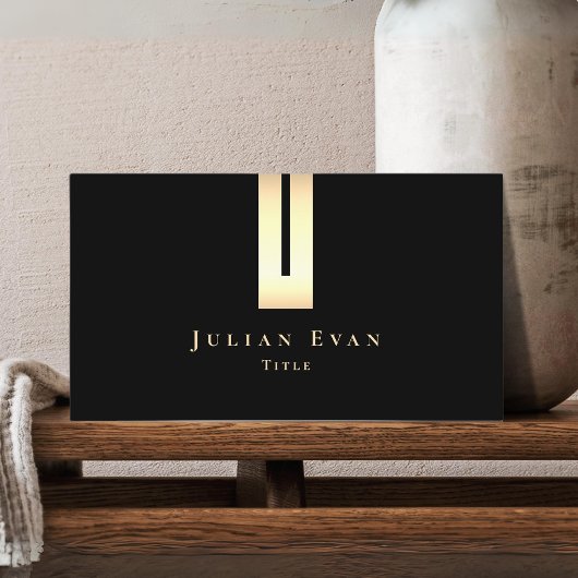 Détail artistique Carte de visite noir et or