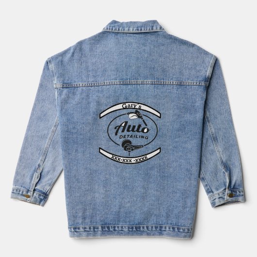 Détail auto promotionnel Denim Jean Jacket (Verso)