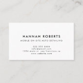 Détail automatique, Carte de visite du logo de rép (Devant)