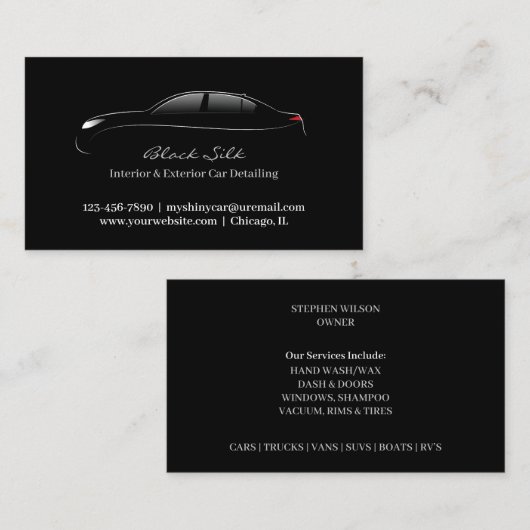 Détail automatique Carte de visite en gras (Devant / Derrière)