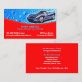 Détail automatique Carte de visite gouttes d'eau (Devant / Derrière)