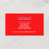 Détail automatique Carte de visite gouttes d'eau (Dos)