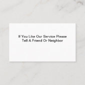 Détail automatique des Cartes de visite (Dos)