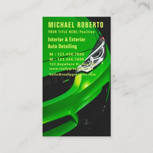 Détail automatique Nettoyage Carte de visite de ré (Devant)