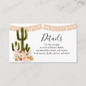 Détail Carte Boho Cactus Taco à propos d'amour Pam (Devant)
