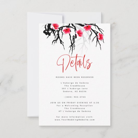 Détail Carte Filiale Florale de la branche de fleu (Devant)