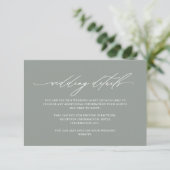 Détail de carte de mariage à la calligraphie moder (Debout devant)