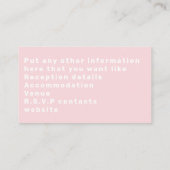 Détail de carte d'enclosure de typographie moderne (Dos)