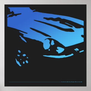 Détail de Datsun 240Z - affiche bleue