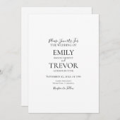 Détail de faire-part de mariage classique (Devant / Derrière)