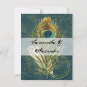 Détail de l'objet Peacock Feather Wedding RSVP (Dos)