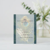 Détail de l'objet Peacock Feather Wedding RSVP (Debout devant)