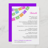 Détail de mariage Papel Picado Encart Multicolore (Devant / Derrière)