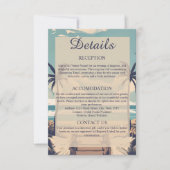 Détail du Mariage sur la Plage Tropicale - Carte d (Devant)