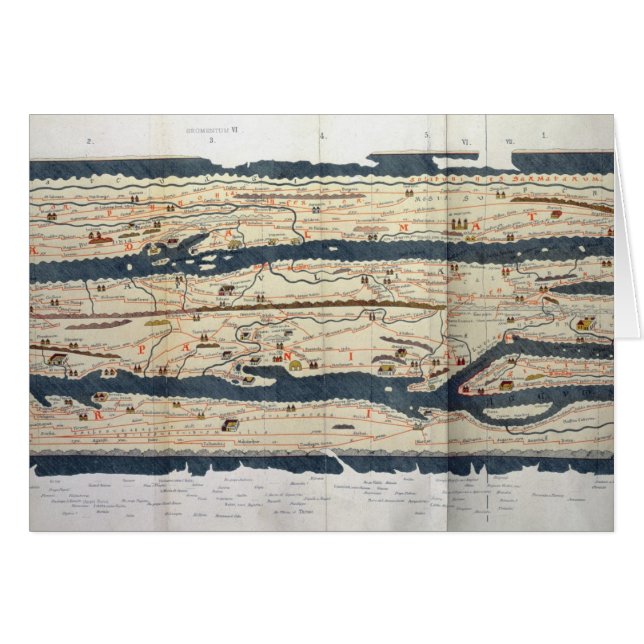 Détail du Tableau de Peutinger (Devant horizontal)